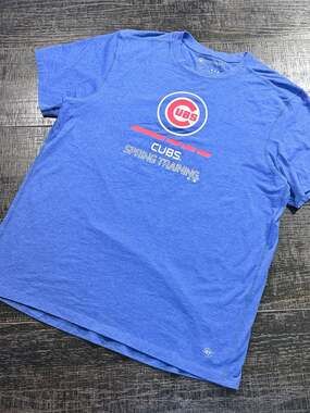 Chicago Cubs '47 Forward Spring Training Tri-Blend Performance T-Shirt